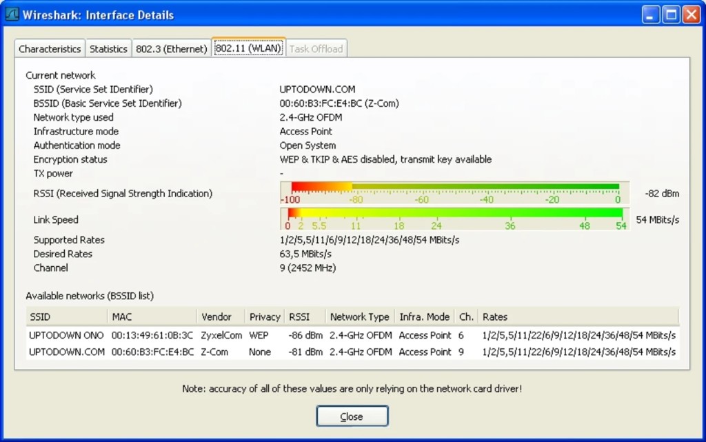 Wireless LAN inspection and adapter scan
